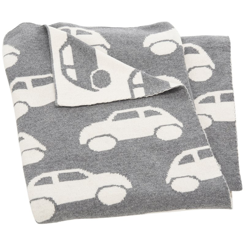Safavieh Herbie Throw Blanket in Gray and White
