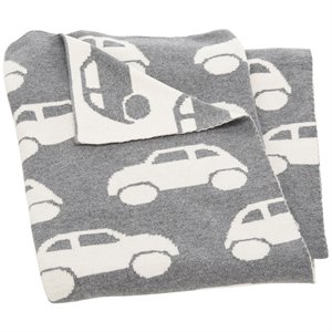Safavieh Herbie Throw Blanket in Gray and White
