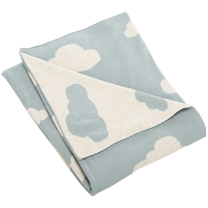 Safavieh Skye Throw Blanket in Blue and White