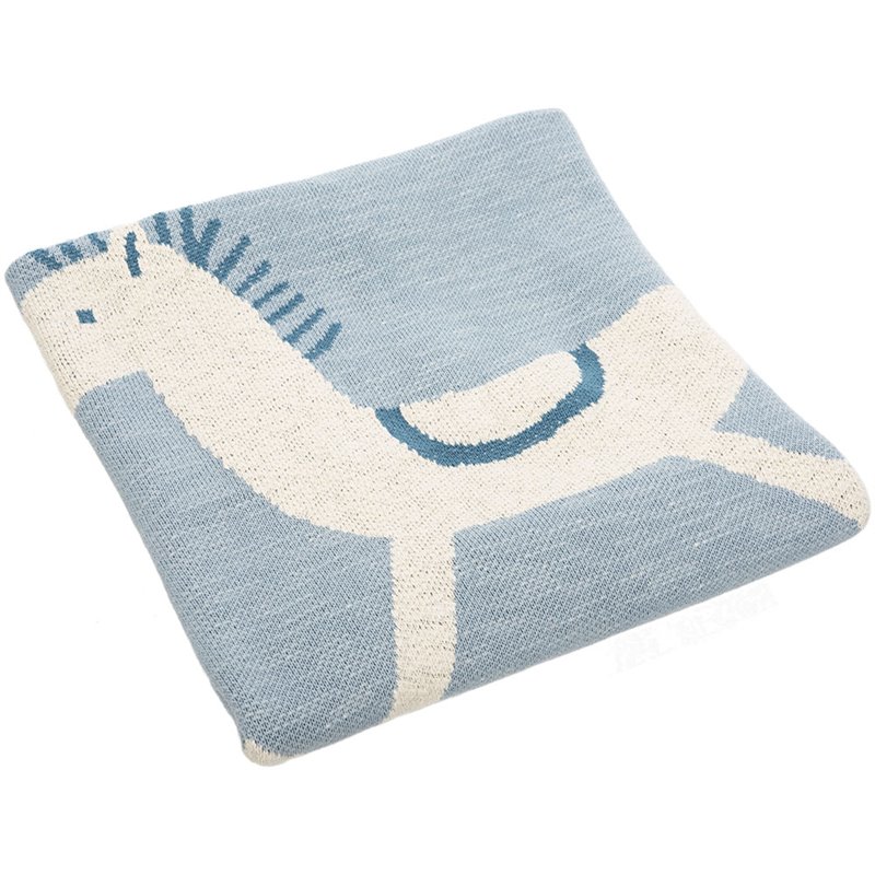 Safavieh Tater Trot Throw Blanket in Blue