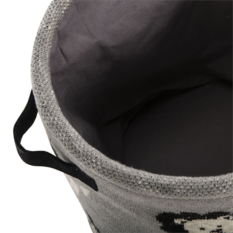 Safavieh Leo Kids Storage Bin in Gray and Black