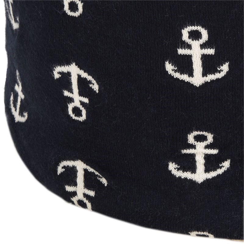 Safavieh Anchor Kids Storage Bin in Navy and White
