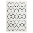 Safavieh Berber 4' x 6' Shag Rug in Cream and Blue