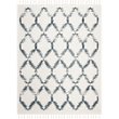 Safavieh Berber 9' x 12' Shag Rug in Cream and Blue