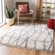 Safavieh Berber 9' x 12' Shag Rug in Cream and Gray
