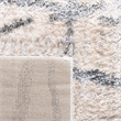 Safavieh Berber 9' x 12' Shag Rug in Cream and Gray