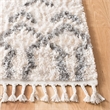 Safavieh Berber 9' x 12' Shag Rug in Cream and Gray