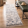 Safavieh Berber 9' x 12' Shag Rug in Cream and Gray