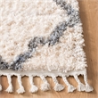 Safavieh Berber 9' x 12' Shag Rug in Cream and Gray