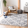 Safavieh Berber 8' x 10' Shag Rug in Gray and Cream