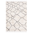 Safavieh Berber 9' x 12' Shag Rug in Cream and Gray