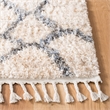 Safavieh Berber 9' x 12' Shag Rug in Cream and Gray