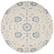 Safavieh Blossom 6' Round Hand Tufted Wool Rug in Silver and Blue