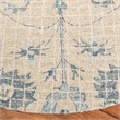 Safavieh Blossom 6' Round Hand Tufted Wool Rug in Silver and Blue