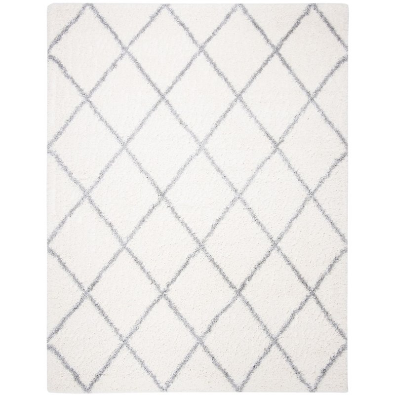 Safavieh Fontana 9' x 12' Shag Rug in Cream and Gray