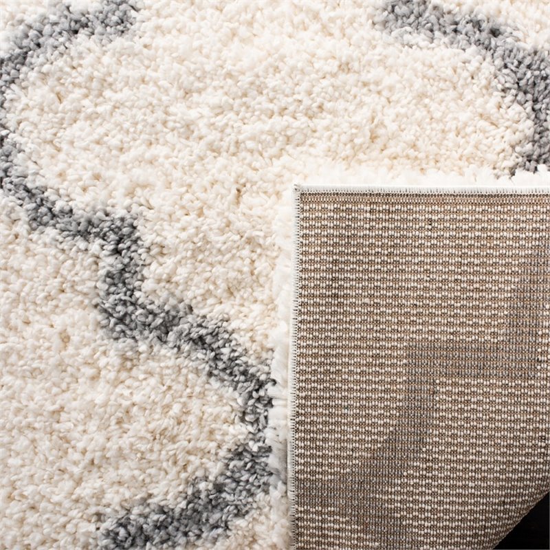 Safavieh Fontana 4' x 6' Shag Rug in Cream and Gray
