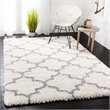 Safavieh Fontana 8' x 10' Shag Rug in Cream and Gray