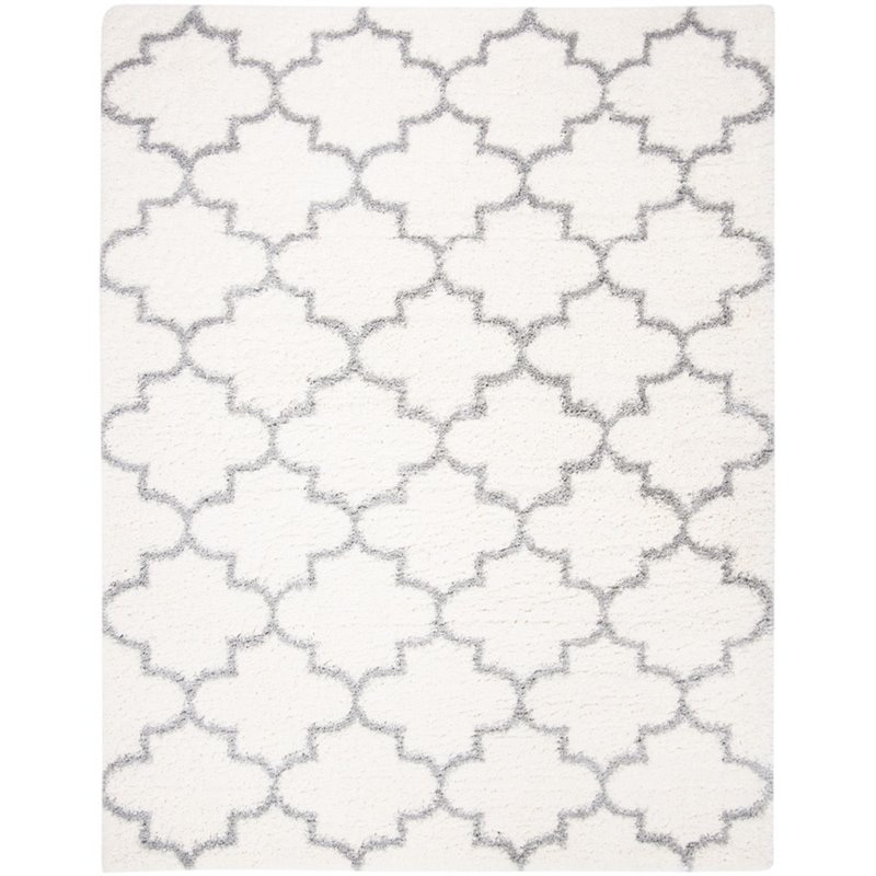 Safavieh Fontana 8' x 10' Shag Rug in Cream and Gray