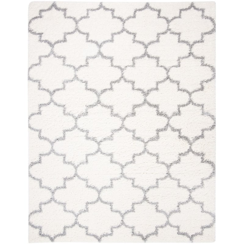 Safavieh Fontana 9' x 12' Shag Rug in Cream and Gray