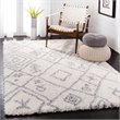 Safavieh Fontana 9' x 12' Shag Rug in Cream and Gray