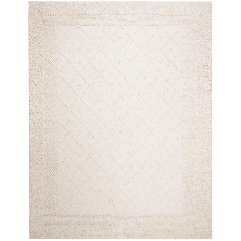 Safavieh Kenya 8' x 10' Hand Knotted Wool Rug in Ivory