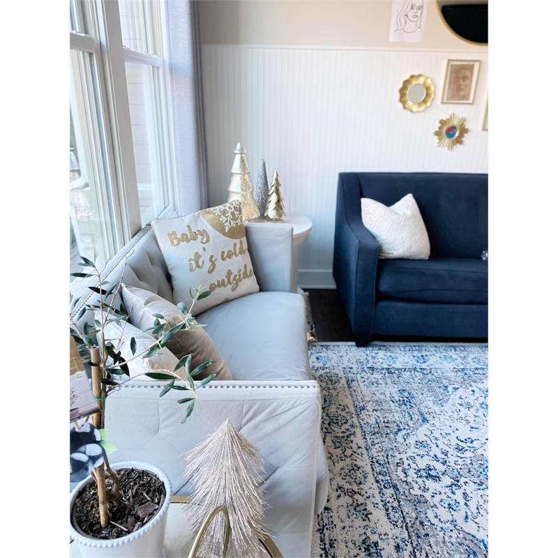 Safavieh Cold Outside Throw Pillow in Beige and Gold