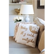 Safavieh Cold Outside Throw Pillow in Beige and Gold