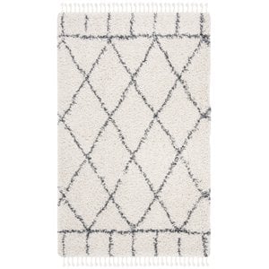 Safavieh Pro Lux 4' x 6' Shag Rug in Cream and Blue