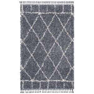 Safavieh Pro Lux 5' x 8' Shag Rug in Cream and Blue