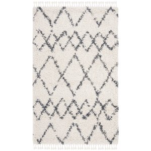 Safavieh Pro Lux 5' x 8' Shag Rug in Cream and Blue
