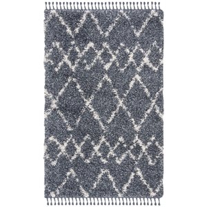 Safavieh Pro Lux 5' x 8' Shag Rug in Cream and Blue