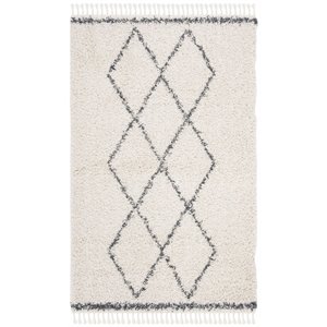 Safavieh Pro Lux 4' x 6' Shag Rug in Cream and Blue