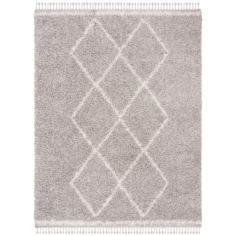 Safavieh Pro Lux 8' x 10' Shag Rug in Gray and Cream