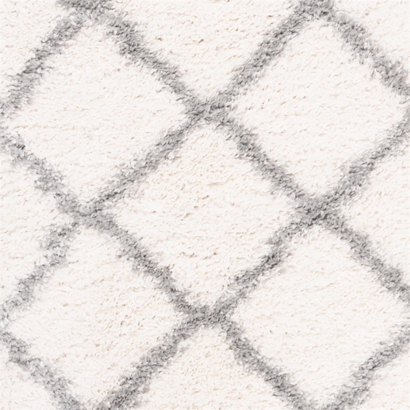 Safavieh Parma 8' x 10' Shag Rug in Cream and Gray