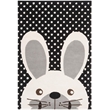 Safavieh 4' x 6' Hand Tufted Wool Rug in Black and Ivory