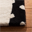 Safavieh 4' x 6' Hand Tufted Wool Rug in Black and Ivory