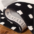 Safavieh 4' x 6' Hand Tufted Wool Rug in Black and Ivory