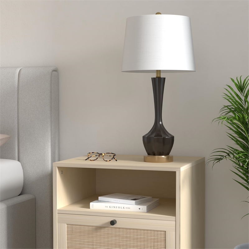Safavieh Ronan Glass Table Lamp in Black and Gold
