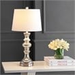 Safavieh Jaiden Glass Table Lamp in Silver and Ivory