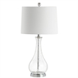 Safavieh Finnley Glass Table Lamp in Chrome