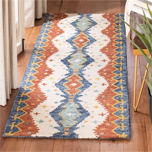 Safavieh Aspen 2' x 3' Hand Tufted Wool Rug in Ivory and Blue