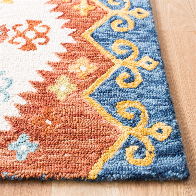 Safavieh Aspen 2' x 3' Hand Tufted Wool Rug in Ivory and Blue