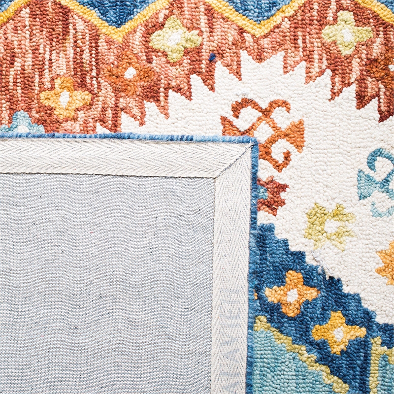 Safavieh Aspen 2' x 3' Hand Tufted Wool Rug in Ivory and Blue