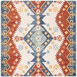 Safavieh Aspen 7' Square Hand Tufted Wool Rug in Ivory and Blue