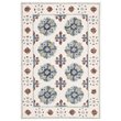 Safavieh Blossom 4' x 6' Hand Tufted Wool Rug in Blue and Ivory