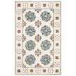 Safavieh Blossom 5' x 8' Hand Tufted Wool Rug in Blue and Ivory