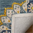 Safavieh Blossom 8' x 10' Hand Tufted Wool Rug in Blue and Gold