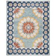Safavieh Blossom 8' x 10' Hand Tufted Wool Rug in Blue and Gold