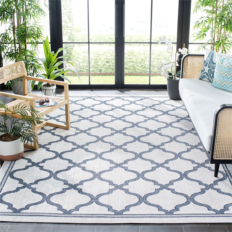 Safavieh Bermuda 9' x 12' Rug in Ivory and Charcoal