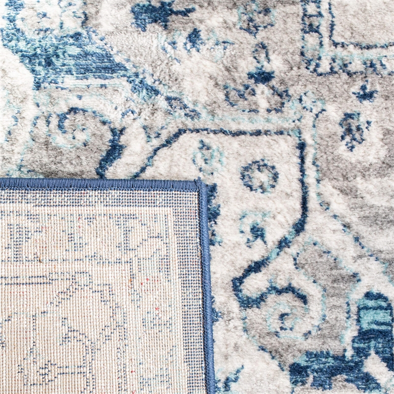 Safavieh Brentwood 2' x 6' Runner Rug in Light Gray and Blue